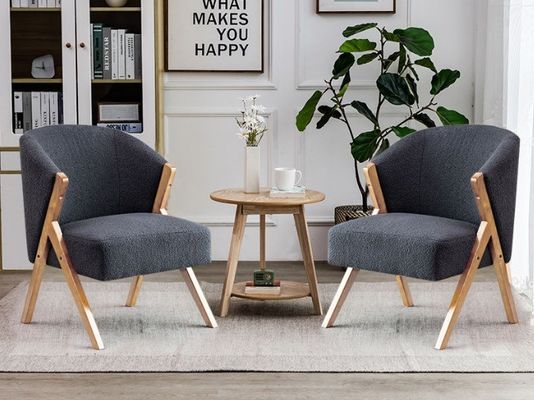 Sedie da pranzo in lana di agnello di legno in stile nordico moderno W60*D68*H77CM Perfetto per il soggiorno Salone delle unghie e sala da pranzo