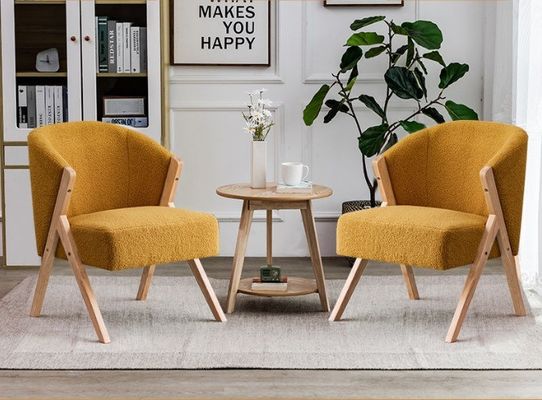 Sedie da pranzo in lana di agnello di legno in stile nordico moderno W60*D68*H77CM Perfetto per il soggiorno Salone delle unghie e sala da pranzo