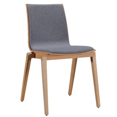 High Back Moderno Comodo Tessuto velluto Sedie da pranzo Nordiche per ristorante in legno Hotel Caffetteria Sedie mobili