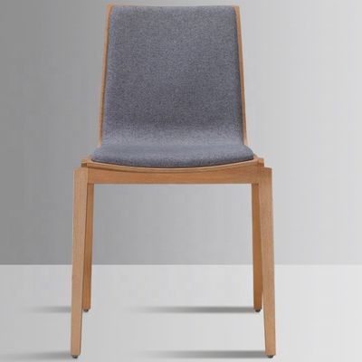 High Back Moderno Comodo Tessuto velluto Sedie da pranzo Nordiche per ristorante in legno Hotel Caffetteria Sedie mobili