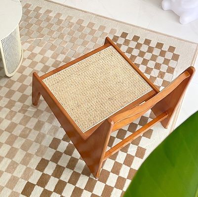 Poltrona per il tempo libero Divano in legno tessuto di rattan Poltrone in legno naturale / nero / noci / ciliegio colore per il design soggiorno