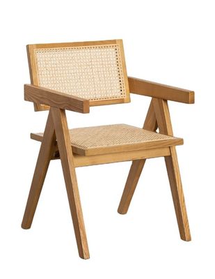 Home Arredamento Scandinavo Sedile da pranzo in legno massiccio di rattan per hotel e mobili da soggiorno