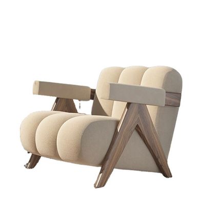 Moderno e robusto design in tessuto di legno Salotto Sedile da pranzo imbottito Divano Arredamento