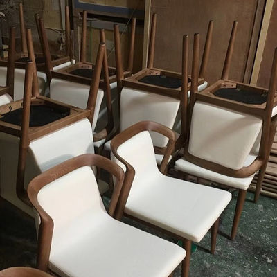 Bianco/marrone design nordico Moderno Capoli da ristorante Capoli da cucina in pelle PU in legno massello
