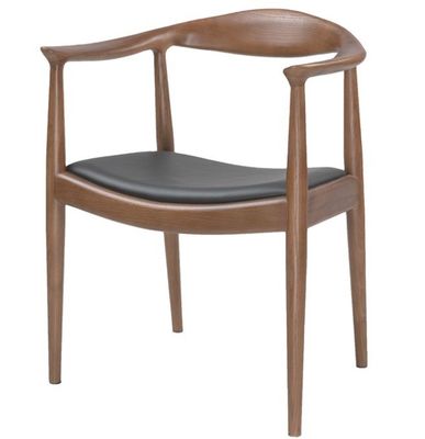 Colore personalizzato Sedile da pranzo in legno massello nordico moderno Sedile in pelle con telaio in legno Arredamento del soggiorno