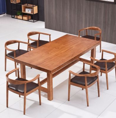 Colore personalizzato Sedile da pranzo in legno massello nordico moderno Sedile in pelle con telaio in legno Arredamento del soggiorno