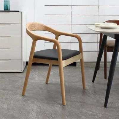 Moderno di legno nordico PU cuoio da pranzo mobili da soggiorno in legno con appoggio braccio per colore personalizzato in ufficio
