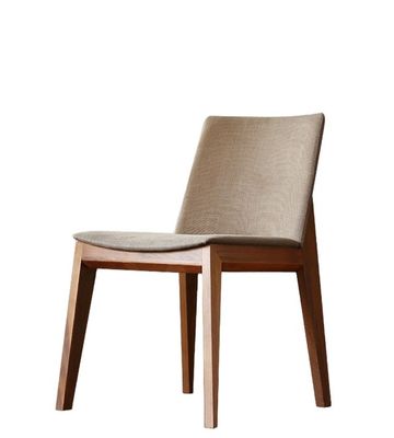 Sedie da tavolo in legno massello con finitura in nitrolacchia e design moderno per sala da pranzo