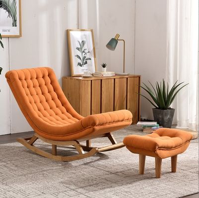 Arredamento moderno Nordic Hotel Soggiorno Divano singolo Poltrona con Legno Massello Velvet/PU Pelle in stile popolare