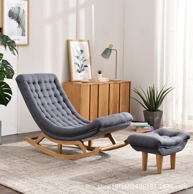 Arredamento moderno Nordic Hotel Soggiorno Divano singolo Poltrona con Legno Massello Velvet/PU Pelle in stile popolare
