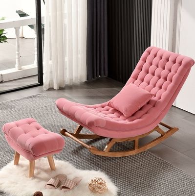 Arredamento moderno Nordic Hotel Soggiorno Divano singolo Poltrona con Legno Massello Velvet/PU Pelle in stile popolare
