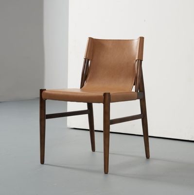 Sedile da pranzo in legno Italiano Classica di lusso Moderna Sedile da caffè Stile nero/marrone Living Mobili da soggiorno in pelle PU