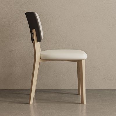 Arredamento per la casa In legno classico Sedile da pranzo in rovere moderno In salotto Arredamento in legno massello In pelle PU Finitura Nitrolacquer