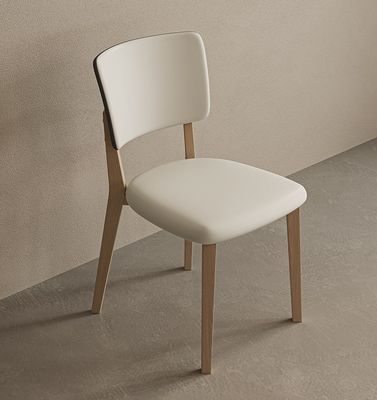 Arredamento per la casa In legno classico Sedile da pranzo in rovere moderno In salotto Arredamento in legno massello In pelle PU Finitura Nitrolacquer