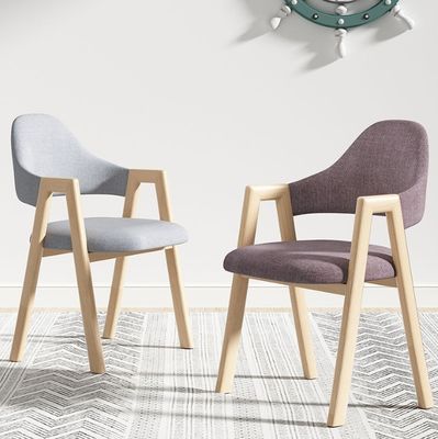 Polyurethane Cuoio/Tessuto Copertura Sedile da pranzo in legno per hotel Caffè Arredamento del soggiorno in stile moderno