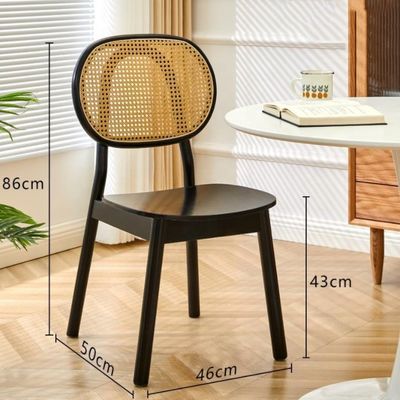 Sedie in legno Nordico a mano Sedie da pranzo in vimini Sedie di rotino senza cuscino Sedie da soggiorno da giardino in taglia personalizzata