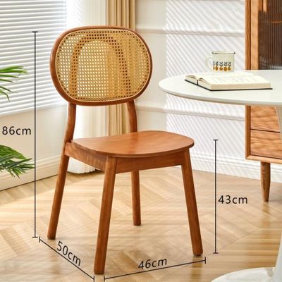 Sedie in legno Nordico a mano Sedie da pranzo in vimini Sedie di rotino senza cuscino Sedie da soggiorno da giardino in taglia personalizzata