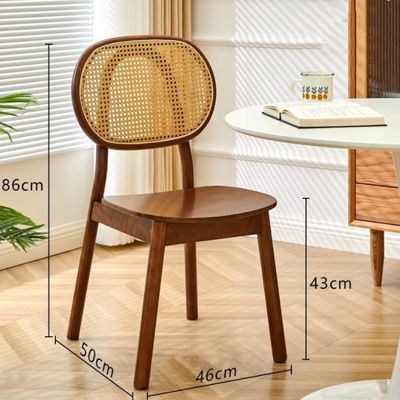 Sedie in legno Nordico a mano Sedie da pranzo in vimini Sedie di rotino senza cuscino Sedie da soggiorno da giardino in taglia personalizzata