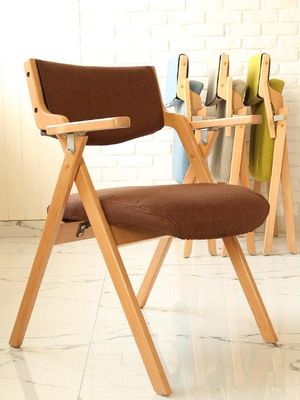 Sedie pieghevoli tessuto legno di quercia metallo sedie pieghevoli da pranzo per eventi W50*D60*H82CM mobili da pranzo