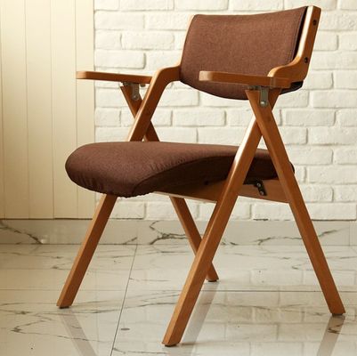 Sedie pieghevoli tessuto legno di quercia metallo sedie pieghevoli da pranzo per eventi W50*D60*H82CM mobili da pranzo