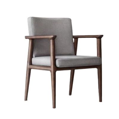 Home Arredamento del soggiorno Sedile da pranzo moderno di lusso con rivestimento in tela e telaio in legno massello