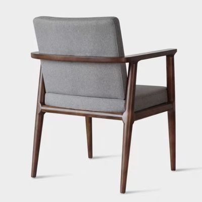 Home Arredamento del soggiorno Sedile da pranzo moderno di lusso con rivestimento in tela e telaio in legno massello