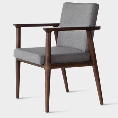 Home Arredamento del soggiorno Sedile da pranzo moderno di lusso con rivestimento in tela e telaio in legno massello