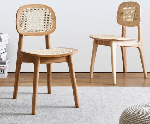 Moderna sedia da pranzo in rotino per hotel Arredamento per la casa di lusso in legno naturale