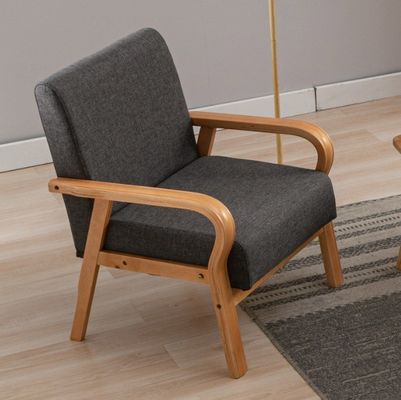Casa Arredamento Salone Modern Wood Arm Chair Divano Poltrona con PU Cuoio/Tessuto Copertura Materiale Imballaggio N