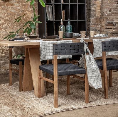 Arredamento per la casa Moderno Tavolo da pranzo in legno massello Set per sala da pranzo e cucina