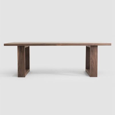 Sedile giapponese di lusso Sala da pranzo Arredamento Tavolo Tavolo da pranzo in legno massello rettangolare Set senza ripiegabile Villa per villa