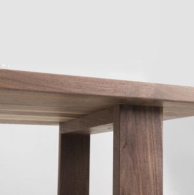 Sedile giapponese di lusso Sala da pranzo Arredamento Tavolo Tavolo da pranzo in legno massello rettangolare Set senza ripiegabile Villa per villa