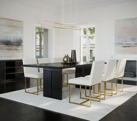 Arredamento di tavolino in legno per la casa moderna Tavolo da pranzo in legno massello per la sala da pranzo