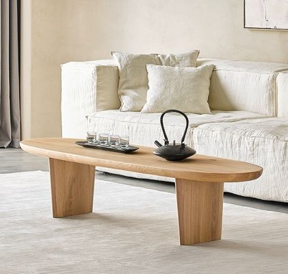 Tavolo da caffè in legno nordico moderno per il soggiorno senza piegatura in colore noce