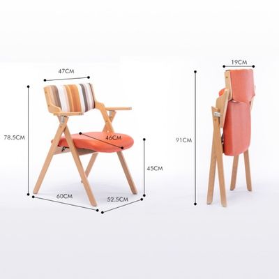 Nordic Classical Morden Legno pieghevole Arm Leisure Seduta da pranzo Funzione Sala da pranzo W45cm*D51cm*H83cm per soggiorno