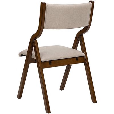NC/PU Vernice Finitura Gambe di legno Tessuto Imbottito Sedile pieghevole da pranzo per fornitori di ristoranti a sfera