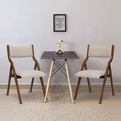 NC/PU Vernice Finitura Gambe di legno Tessuto Imbottito Sedile pieghevole da pranzo per fornitori di ristoranti a sfera