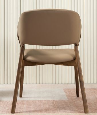 2023 Moderno Disegno Legno Massello PU Cuoio Sala da pranzo Poltrona per Caffè Aggiungi fascino al tuo ristorante