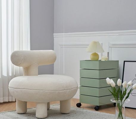 Divano da pranzo in legno massello Sedile in lana di agnello nordico moderno per sala d'attesa e sala da pranzo