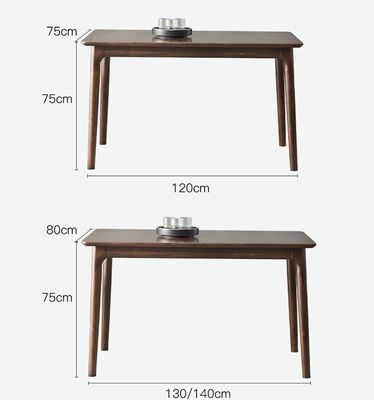 Moderno tavolo da pranzo in legno nordico e sedie con telaio in legno di gomma per ufficio domestico