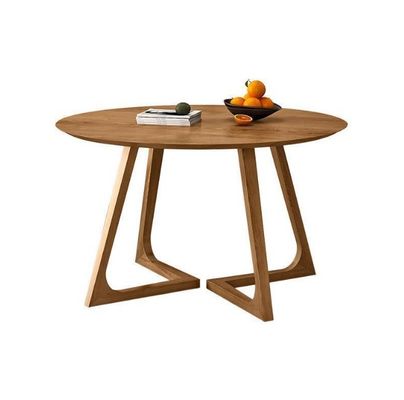 Nitrolacquer Finish Stile Nordico Tavolo da pranzo in legno massello Set senza disegno pieghevole e mobili da pranzo