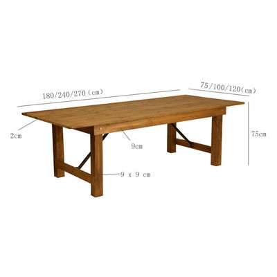 Tavolo da pranzo in legno massello con design moderno e struttura robusta
