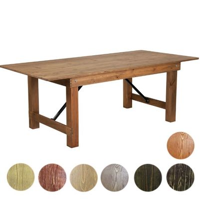 Tavolo da pranzo in legno massello con design moderno e struttura robusta