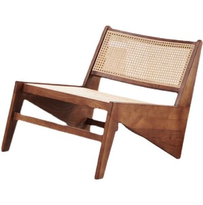 Moderno design Sedie per il tempo libero Arredamento in legno Sedie per il soggiorno con telaio di quercia naturale Sedie in legno di rattan