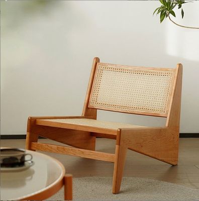 Moderno design Sedie per il tempo libero Arredamento in legno Sedie per il soggiorno con telaio di quercia naturale Sedie in legno di rattan