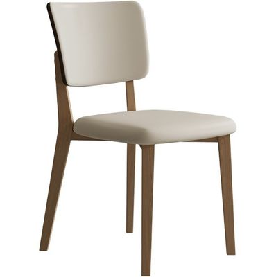 Sedie da pranzo per hotel W47*D48*H86CM Morden Nordic PU Sedie in pelle di legno per mobili da pranzo tappezzate