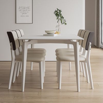 Sedie da pranzo per hotel W47*D48*H86CM Morden Nordic PU Sedie in pelle di legno per mobili da pranzo tappezzate
