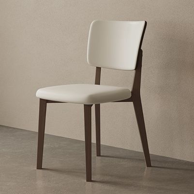 Sedie da pranzo per hotel W47*D48*H86CM Morden Nordic PU Sedie in pelle di legno per mobili da pranzo tappezzate