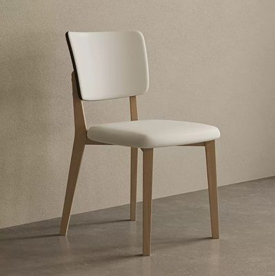 Sedie da pranzo per hotel W47*D48*H86CM Morden Nordic PU Sedie in pelle di legno per mobili da pranzo tappezzate