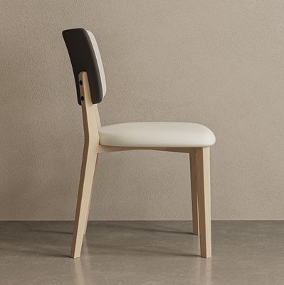 Sedie da pranzo per hotel W47*D48*H86CM Morden Nordic PU Sedie in pelle di legno per mobili da pranzo tappezzate